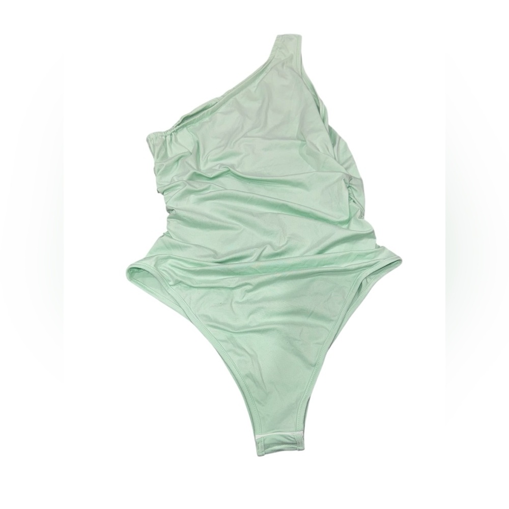 ✨ 5/$30‎ ✨ SHEIN Mint Green One Shoulder Bodysuit